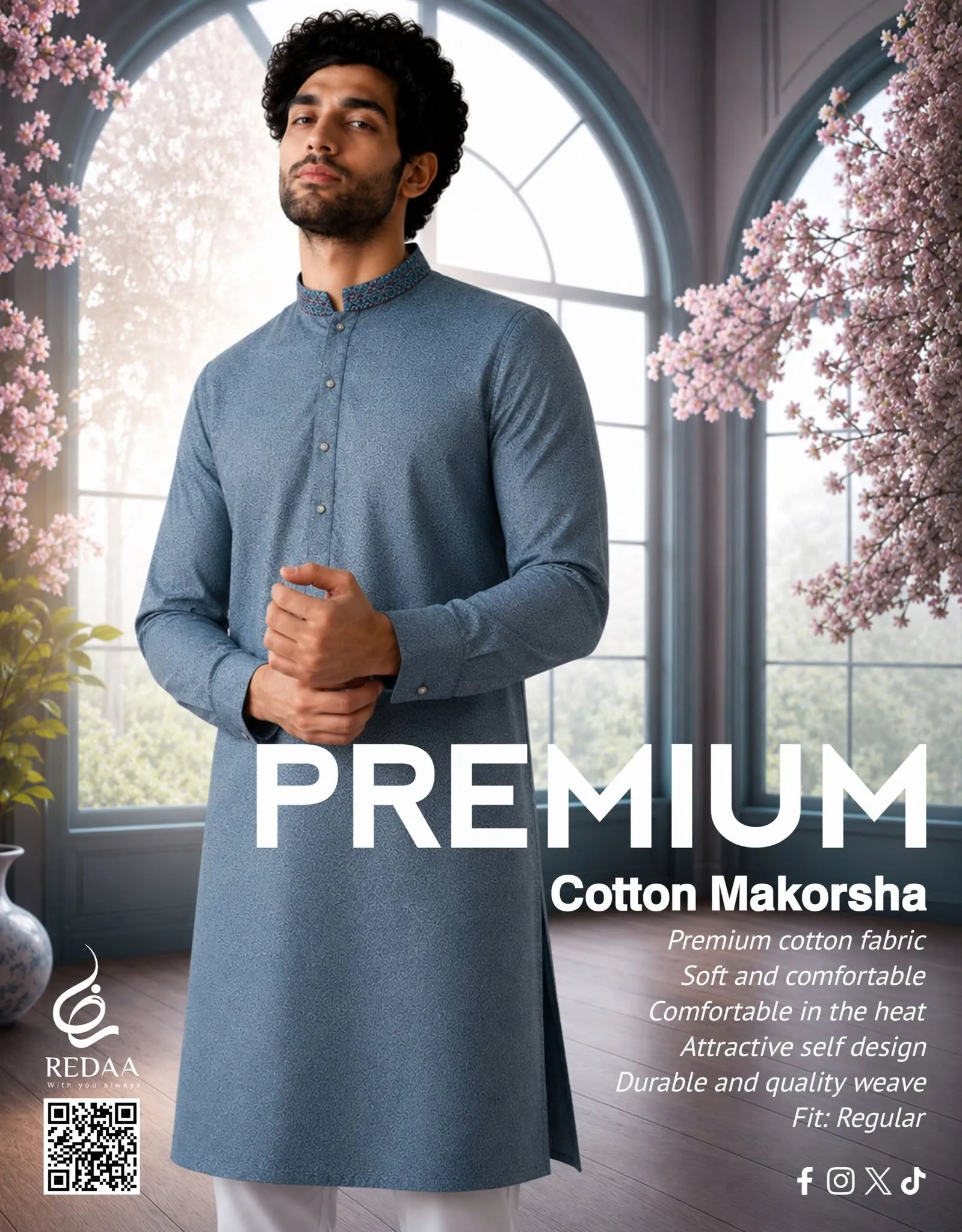 Royal Cotton White Panjabi